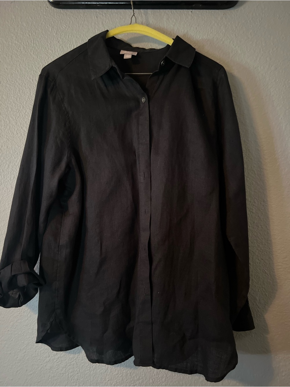J. Jill Black Long Sleeve Button-Down Shirt - Lightweight